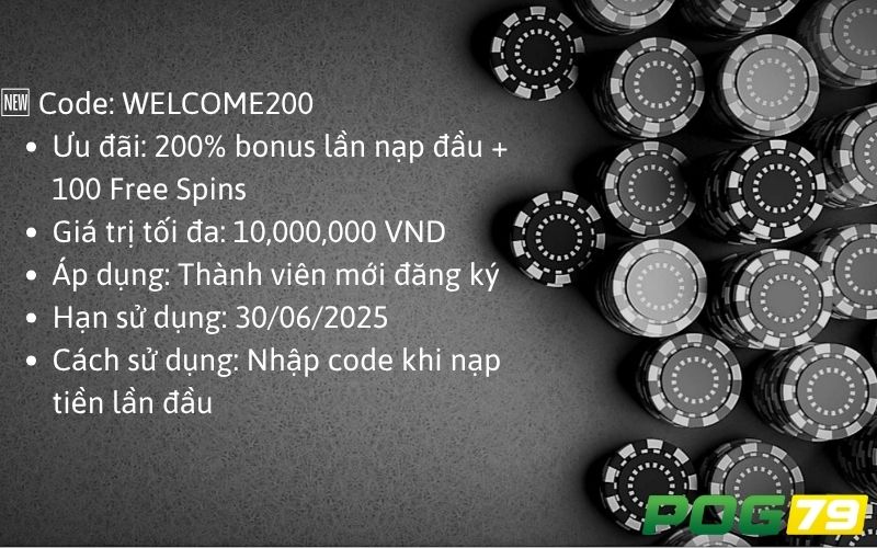 Mã khuyến mãi POG79 ưu đãi khủng